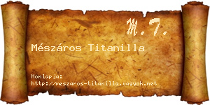 Mészáros Titanilla névjegykártya
