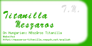 titanilla meszaros business card
